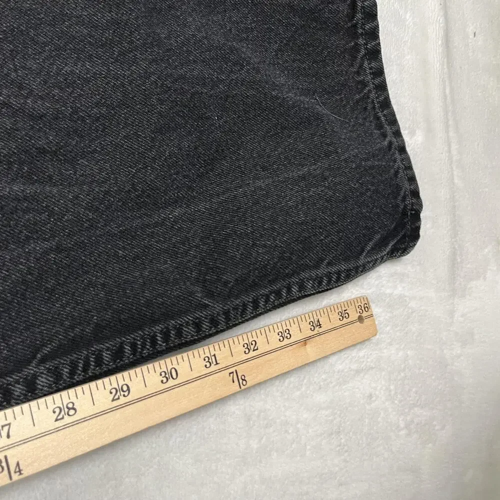 Levi's 560 Jeans Mens 36x38 Black Relaxed Tapered Denim Dark Wash READ
